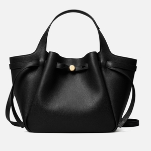 Tory Burch Romy Pebble-Grain Leather Satchel