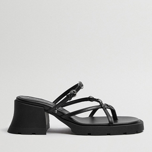 Jaslene Leather Heeled Sandals