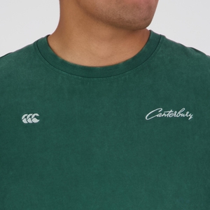 MENS CCC SCRIPT WASHED T-SHIRT GREEN