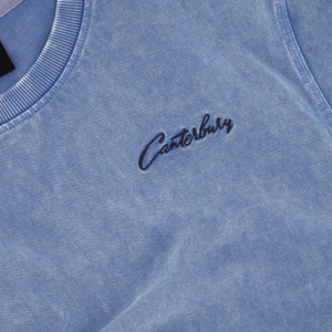 MENS CCC SCRIPT WASHED T-SHIRT BLUE