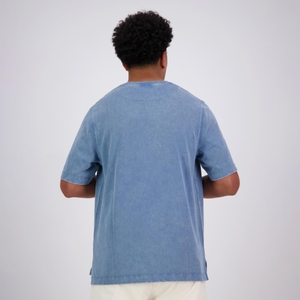 MENS CCC SCRIPT WASHED T-SHIRT BLUE