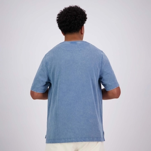 MENS CCC SCRIPT WASHED T-SHIRT BLUE