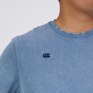 MENS CCC SCRIPT WASHED T-SHIRT BLUE