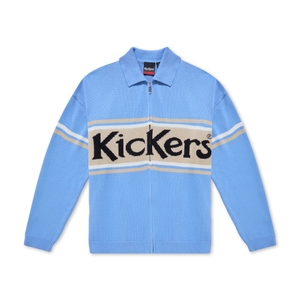 Adult Unisex Kickers Classic Zip Through Knit Blue