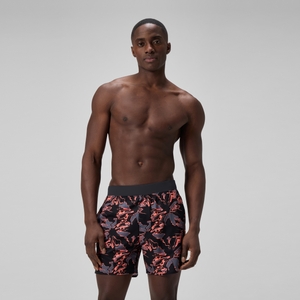 Men's Lookout Printed 40cm Swim Shorts Black/Orange