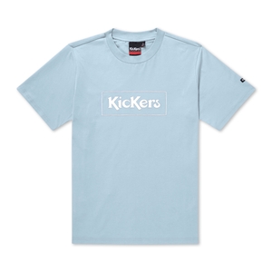 KICKERS WAYSTA-KIKRS BOX PRINT T SHIT AM LT BLUE - S