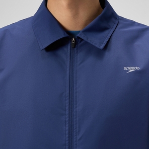 Blouson léger d’équipe tissé unisexe bleu marine
