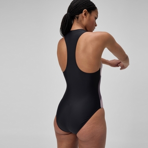 Women's Colorblock One Piece Black/Dark Gray