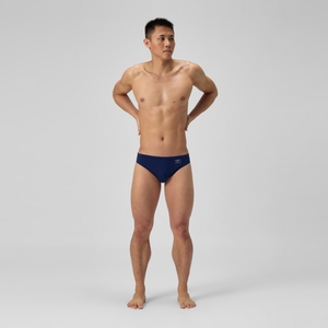 Slip de bain Homme uni bleu marine