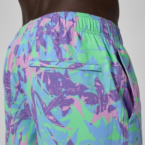 Maillot de bain à imprimé violet/vert de 16 po Redondo Edge pour hommes