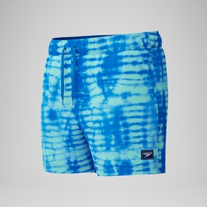 Maillot de bain à imprimé bleu de 14 po Redondo Edge pour hommes