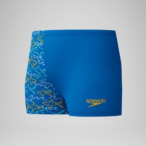 Infant Boys Learn to Swim Allover Square Leg Blue/Yellow