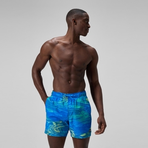 Men's Redondo Edge Printed 40cm Swim Shorts Blue/Green - M