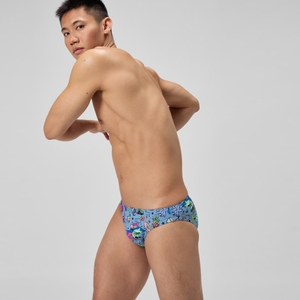 Men's Club Training Printed Brief Blue/Green