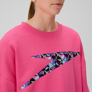 Unisex Team Event Fleece Crew Neck Pink