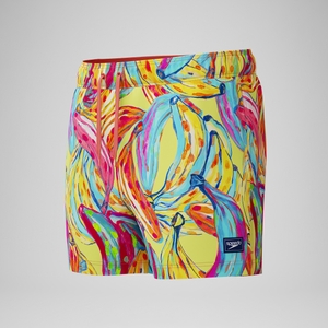 Men's Redondo Edge Printed 14" Swim Trunks Orange/Green