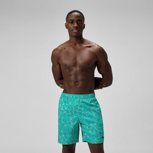 Short de bain Homme Xpress Lite Allover 45 cm turquoise