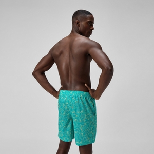 Herren Xpress Lite Badeshorts 45 cm mit Allover-Print Türkis