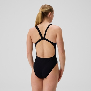 Women's Club Training Printed Leaderback Swimsuit Black/Pink