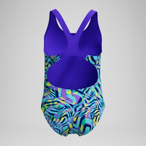 Maillot de bain Fille Allover Splashback vert/violet
