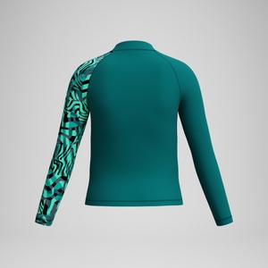 T-shirt rashguard Garçon à manches longues vert
