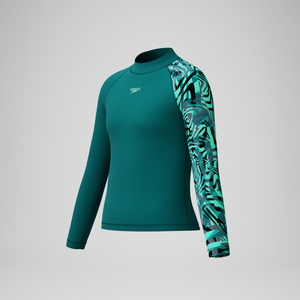 T-shirt rashguard Garçon à manches longues vert