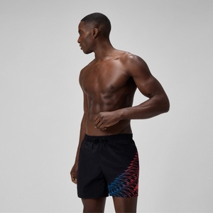 Short de bain Homme Medley Logo 40 cm noir/orange
