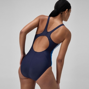Maillot de bain Femme Colourblock 2.0 bleu marine/bleu