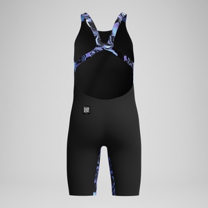 Combinaison partielle Fille Fastskin Endurance+ Max dos ouvert noir/bleu