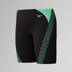 Jungen Hyperboom Splice Schwimmhose Schwarz/Grün