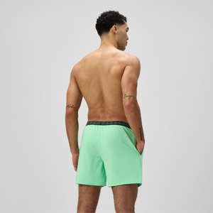 Herren Hyperboom Badeshorts 40 cm mit Taillenbund Grün