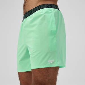 Herren Hyperboom Badeshorts 40 cm mit Taillenbund Grün