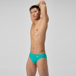 Caleçon d’entraînement vert uni pour hommes