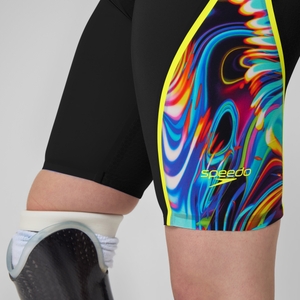 Combinaison partielle Femme Fastskin LZR Pure Intent 2.0 dos fermé noir/jaune
