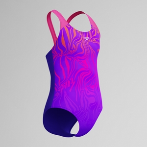 Maillot de bain Fille Placement Splashback violet/rose