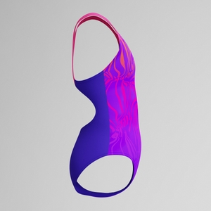 Maillot de bain Fille Placement Splashback violet/rose