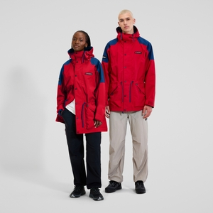 Unisex Meru Mountain Jacken - Rot/Blau