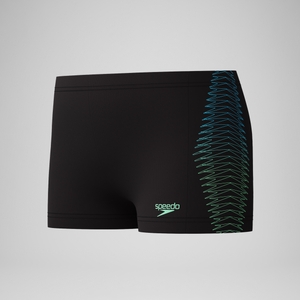 Jungen Plastisol Placement Aquashorts Schwarz/Grün