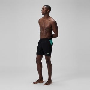Herren Xpress Lite Panel Badeshorts 40 cm Schwarz/Grün