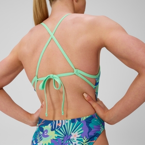 Women's Club Training Printed Tie Back Swimsuit Green