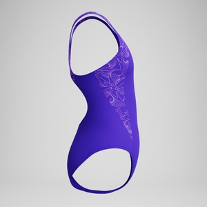 Girls Hyperboom Splice Muscleback Swimsuit Purple/Pink
