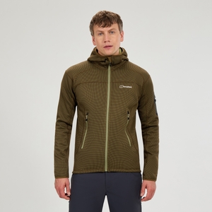Men's Pravitale Mtn 2.0 Hooded Fleece Jacket - Green/Brown