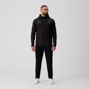 CANTERBURY IRE FZ TECH TNG HOODY AM BLACK/GREEN - XS