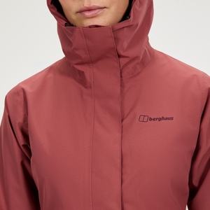 Women's Omeara Long Waterproof Jacket - Red