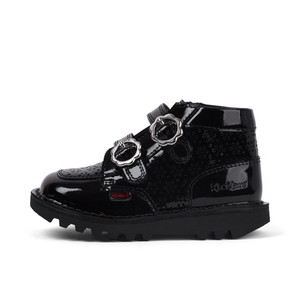 Infant Girls Kick Hi Meadow Patent Leather Boots Black