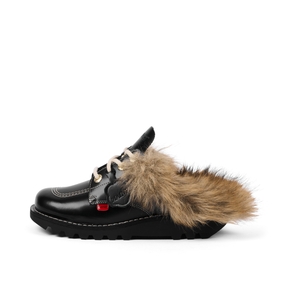 KICKERS KICK MULE MAINS LTHR AU BLK - 9