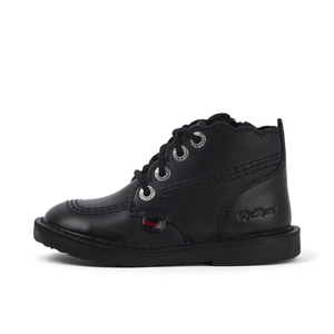 KICKERS ADLAR HI SCALLOP LTHR IF BLK - 6: