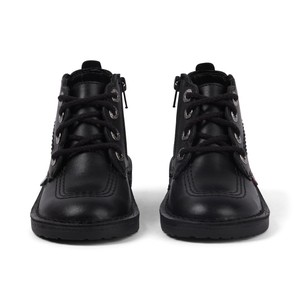 Infant Girls Adlar Hi Scallop Leather Boots Black