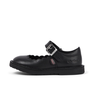 KICKERS ADLAR MJ SCALLOP LTHR IF BLK - 7: