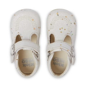 Baby Unisex Kick T Glitter Shoes White